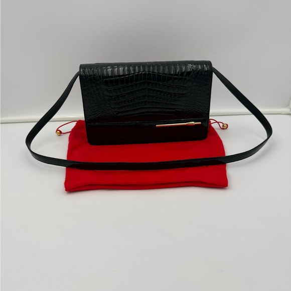 🐊GENGHIZ.K of The Peninsula Hotel HONG KONG Exotic Genuine CROCODILE Clutch Bag - Picture 2 of 16